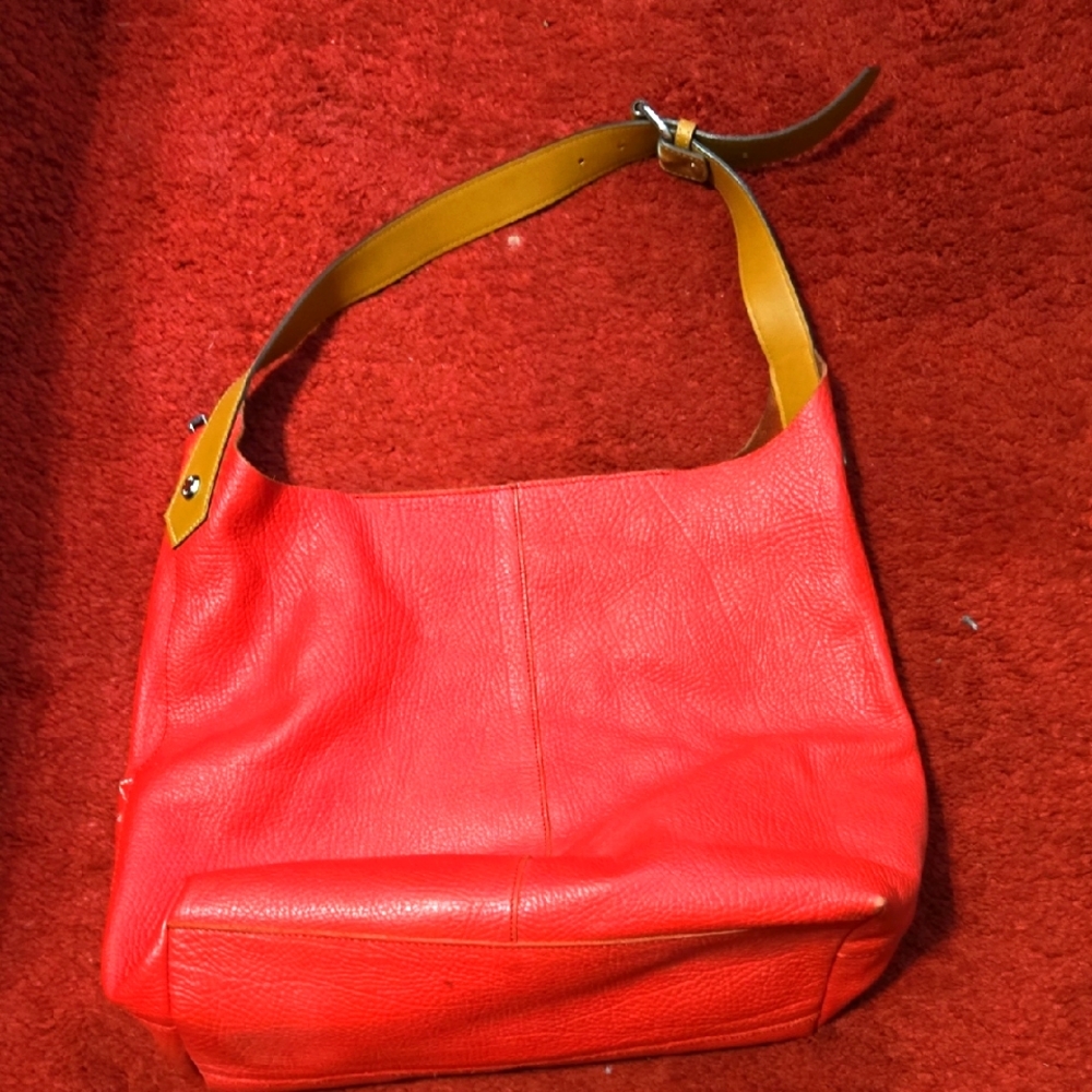 Red Leather Shoulder Bag